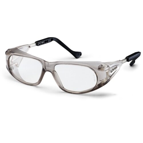 uvex Schutzbrille meteor 9134005, Bügelbrille in grau transparent