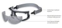 uvex Vollsichtbrille carbonvision schwarz-grau 9307375