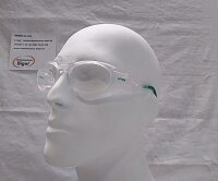 Uvex RX cd 5505 Schutzbrille mit Sehstärke flip-up Didymium in kristall matt/grün Scheibe 55mm