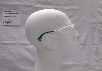 Uvex RX cd 5505 Schutzbrille mit Sehstärke flip-up Didymium in kristall matt/grün Scheibe 55mm