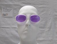 Uvex RX cd 5505 Schutzbrille mit Sehstärke flip-up Didymium in kristall matt/grün Scheibe 55mm