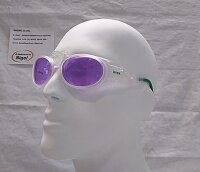 Uvex RX cd 5505 Schutzbrille mit Sehstärke flip-up Didymium in kristall matt/grün Scheibe 55mm