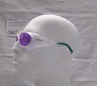 Uvex RX cd 5505 Schutzbrille mit Sehstärke flip-up Didymium in kristall matt/grün Scheibe 57mm