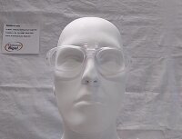 Uvex RX cd 5505 Schutzbrille mit Sehstärke flip-up Didymium in kristall matt/grün Scheibe 57mm