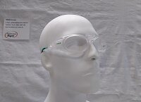 Uvex RX cd 5505 Schutzbrille mit Sehstärke flip-up Didymium in kristall matt/grün Scheibe 57mm