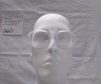 Uvex RX cd 5505 Schutzbrille mit Sehstärke flip-up CBR65 in kristall matt/grün Scheibe 57mm