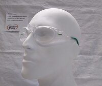 Uvex RX cd 5505 Schutzbrille mit Sehstärke flip-up CBR65 in kristall matt/grün Scheibe 57mm