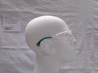 Uvex RX cd 5505 Schutzbrille mit Sehstärke flip-up CBR65 in kristall matt/grün Scheibe 57mm