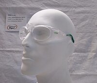 Uvex RX cd 5505 Schutzbrille mit Sehstärke flip-up Polarisationsfilter in kristall matt/grün Scheibe 55mm