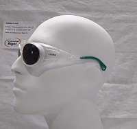 Uvex RX cd 5505 Schutzbrille mit Sehstärke flip-up Polarisationsfilter in kristall matt/grün Gleitsicht Kunststoff CR39 Hochbrechendes Material 1,6 inkl. Kratzfestbeschichtung