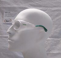 Uvex RX cd 5505 Schutzbrille mit Sehstärke flip-up Polarisationsfilter in kristall matt/grün Gleitsicht Kunststoff CR39 Hochbrechendes Material 1,6 inkl. Kratzfestbeschichtung