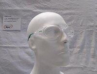 Uvex RX cd 5505 Schutzbrille mit Sehstärke flip-up Polarisationsfilter in kristall matt/grün Gleitsicht Kunststoff CR39 Hochbrechendes Material 1,6 inkl. Kratzfestbeschichtung