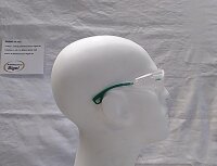 Uvex RX cd 5505 Schutzbrille mit Sehstärke flip-up Polarisationsfilter in kristall matt/grün Gleitsicht Kunststoff CR39 Hochbrechendes Material 1,6 inkl. Kratzfestbeschichtung