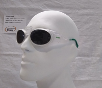 Uvex RX cd 5505 Schutzbrille mit Sehstärke flip-up Polarisationsfilter in kristall matt/grün Gleitsicht Kunststoff CR39 Hochbrechendes Material 1,6 inkl. Kratzfestbeschichtung