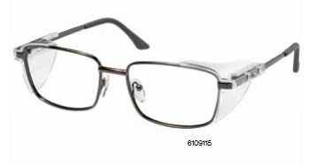 Uvex RX 5110 Schutzbrille mit Sehstärke Metallfassung in klassischer, eckiger Form in anthrazit Scheibe 55mm