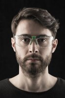 Univet Technical 5X1 RX Schutzbrille mit Sehstärke grün-dunkelgrau
