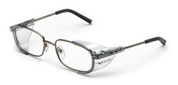 Univet Metall 53606 Schutzbrille mit Sehstärke grau metallic-schwarz Scheibe 51mm