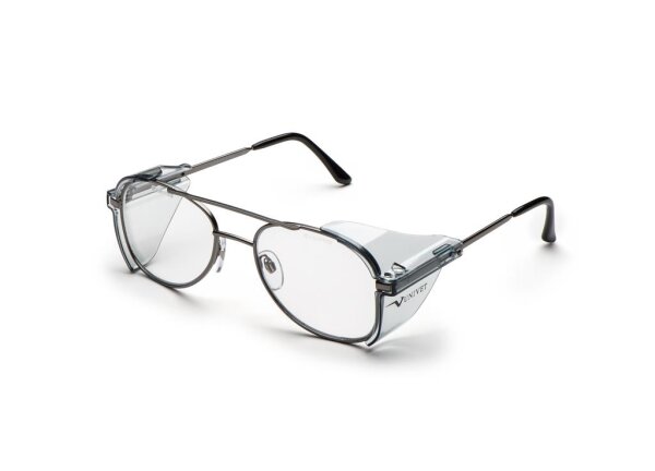 Univet Metall 53608 Schutzbrille mit Sehstärke grau metallic-schwarz