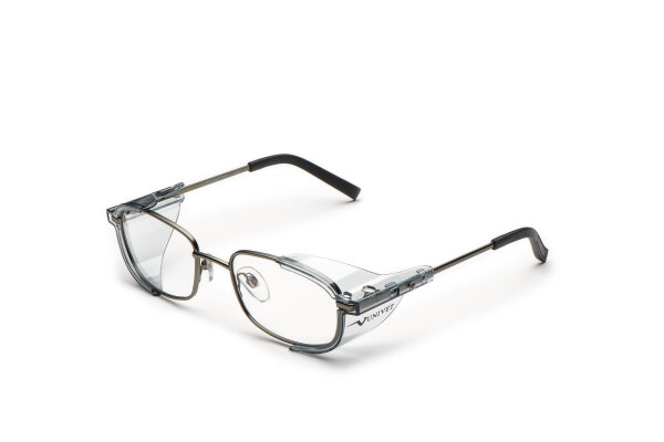 Univet Metall 53606 Schutzbrille mit Sehstärke grau metallic-schwarz Scheibe 54mm