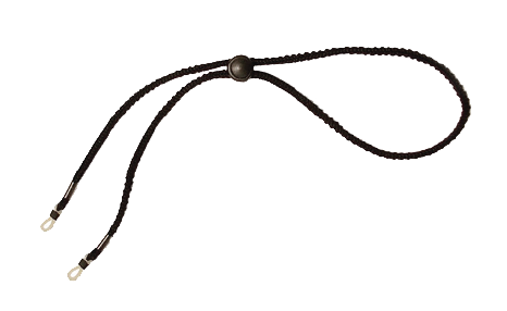Univet Brillenkordel aus schwarzer Baumwolle mit Feststeller