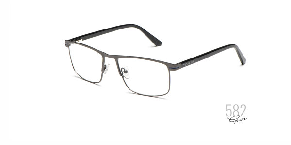 Univet Bildschirmbrille Herren 582 Office Line mit Sehstärke grau