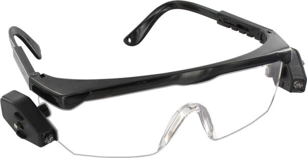 Triuso Schutzbrille mit Beleuchtung 2 LED-Leuchten